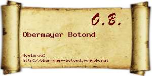 Obermayer Botond névjegykártya